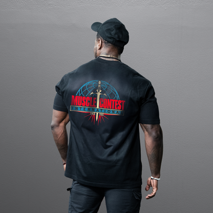 Muscle Contest Classic Embroidered Black OS Tee