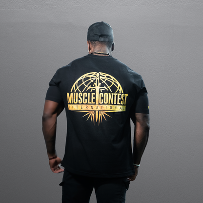 Muscle Contest Oversize Gold Foiled T-Shirt