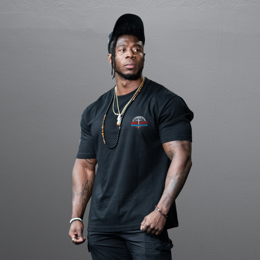 Muscle Contest Knight Logo Black OS Tee