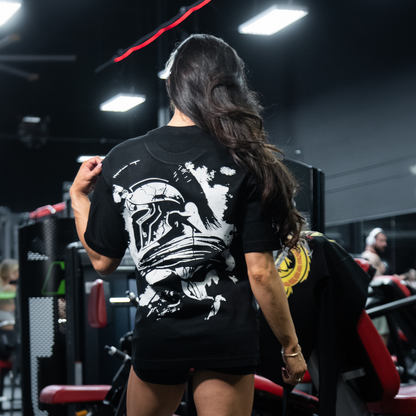 Muscle Contest Oversize Black Spartan T-Shirt