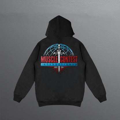 Muscle Contest Pullover Hoodie Black