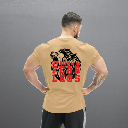 Muscle Contest Strong & Fearless Tan Standard Tee