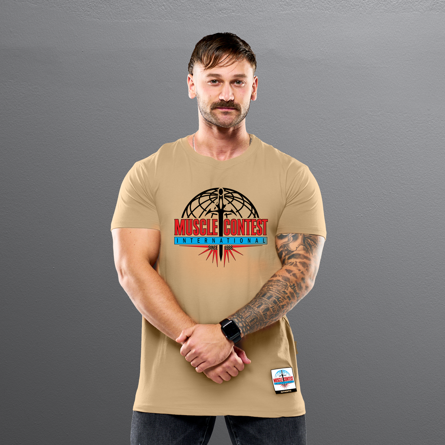 Muscle Contest International Standard T-Shirt Tan